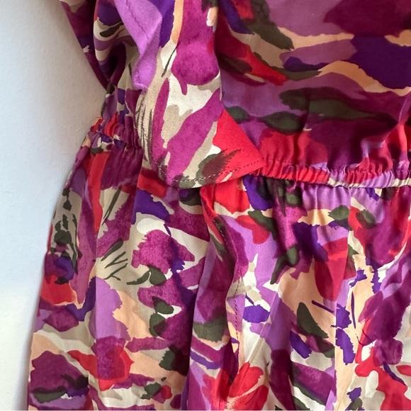 Parker Multicolor Floral Silk Racerback Dress - Picture 8 of 9